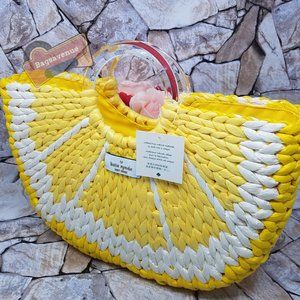 Lemon Medium Tote Picnic Perfect White Kate Spade